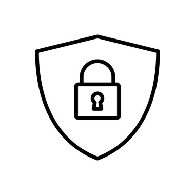 Güvenlik simgesi vektörü. Koruma ikonu. Özel hayat. vpn