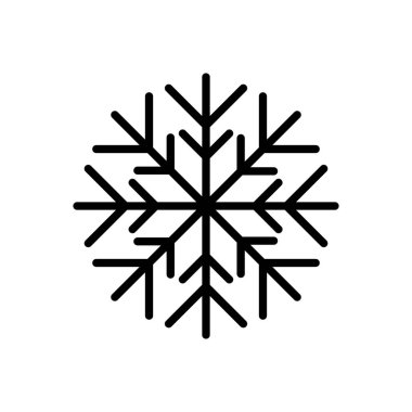 Kar ikonu vektörü. kar Tanesi simgesi vektörü
