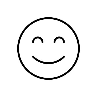 Gülümse ikon vektörü. Gülümseme simgesi. Geri bildirim 