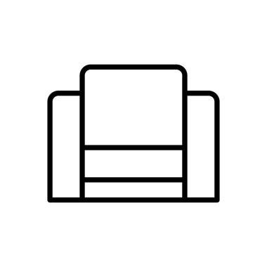 Koltuk simgesi vektörü. kanepe ikonu çizimi