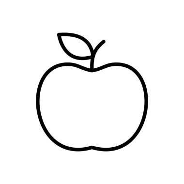 Elma ikonu vektörü. Elma vektör simgesi. Web tasarımınız için elma sembolleri.