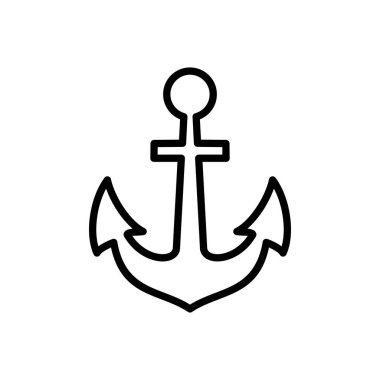 Çapa simgesi vektörü. Çapa sembolü logosu. Çapa deniz simgesi.