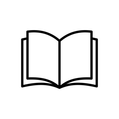 Kitap ikonu vektörü. Kitap simgesi vektörünü aç. Kitap simgesi