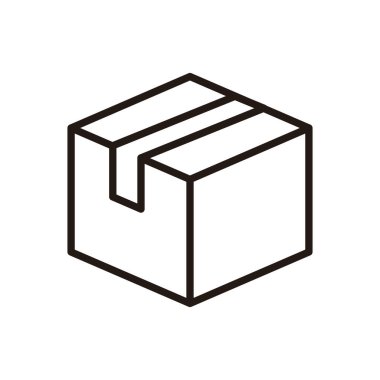 Kutu simgesi vektörü. kutu vektör simgesi, paket, paket