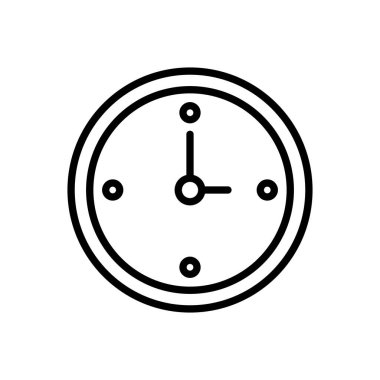 Saat simgesi vektörü. Zaman simgesi vektörü. simge simgesini izle