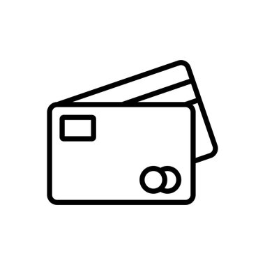 Kredi kartı ikon vektörü. Kredi kartı ödeme simgesi vektörü