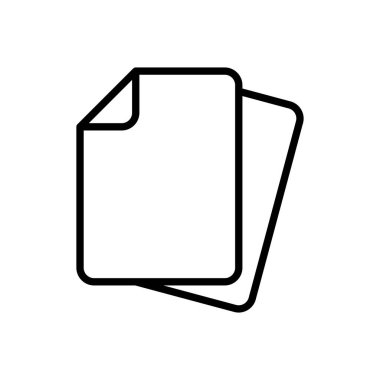 Belge simgesi vektörü. Kağıt ikonu. Dosya Simgesi