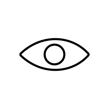 Göz simgesi vektörü. Göz vektör simgesi. Bak ve Görüş simgesi. 