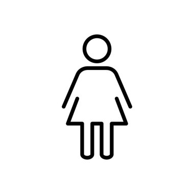Kadın ikon vektörü. kadın simge vektörü
