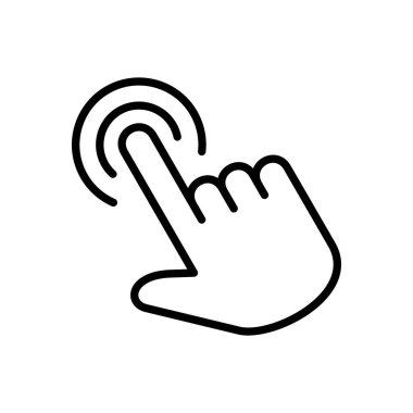 El imleç simgesi. İmleç simgesi vektörü. el imleç simgesi tıklaması