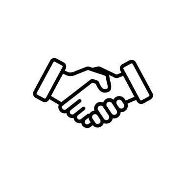 Tokalaşma ikonu vektörü. İş tokalaşması. iletişim anlaşması