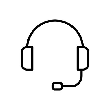 Kulaklık ikonu vektörü. Headvector simgesi simgeleri