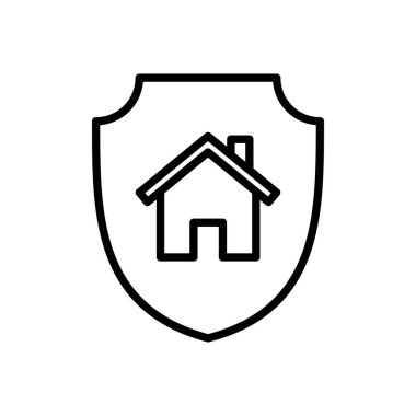 Ev sigortası ikonu vektörü. ev koruma simgesi