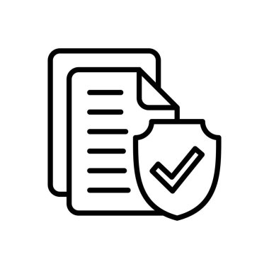 Sigorta ikonu vektörü. sigorta sembolü vektörü