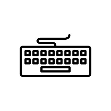 Klavye simgesi vektörü. Klavye vektör sembolü