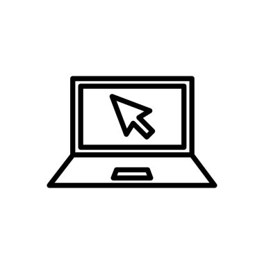 Dizüstü bilgisayar simgesi vektörü. bilgisayar simgesi vektörü