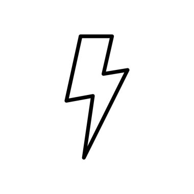 Şimşek simgesi vektörü. Elektrik ikon vektörü. Güç simgesi. enerji işareti