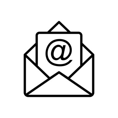 Posta simgesi vektörü. e- posta simgesi vektörü. E- posta simgesi. Zarf illüstrasyonu