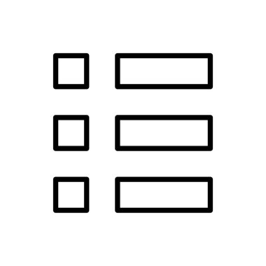 Menü Simgesi vektörü. Web menü simgesi. Hamburger menüsü sembolü