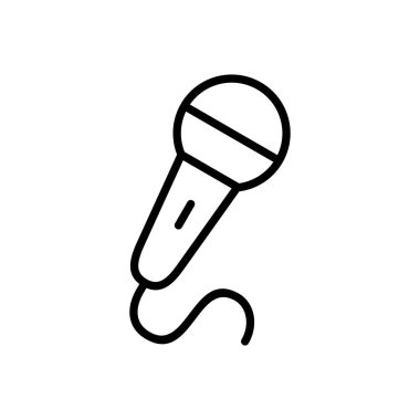 mikrofon ikon vektörü. karaoke simgesi vektörü