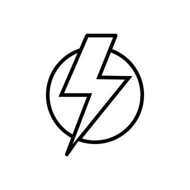 Güç simgesi vektörü. Güç Düğmesi Simgesi. Elektrik gücü.