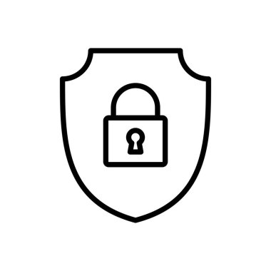 Güvenlik simgesi vektörü. Koruma ikonu. Özel hayat. vpn