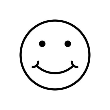 Gülümse ikon vektörü. Gülümseme simgesi. Geri bildirim 