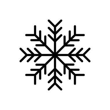 Kar ikonu vektörü. kar Tanesi simgesi vektörü