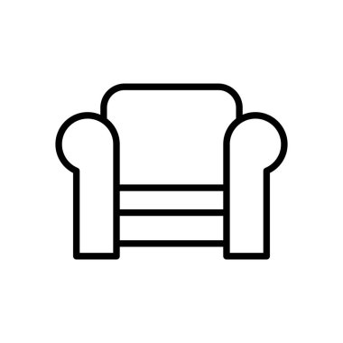 Koltuk simgesi vektörü. kanepe ikonu çizimi