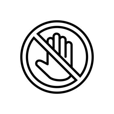 Simge vektörünü durdur. Dur tabelası. el durdurma simgesi vektörü