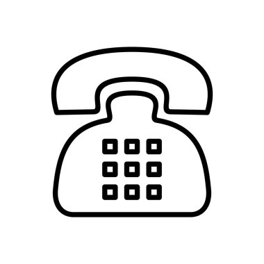 Telefon ikonu vektörü. telefon simgesi vektörü.