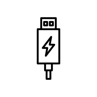 Usb simge vektörü. Flash disk simgesi vektörü