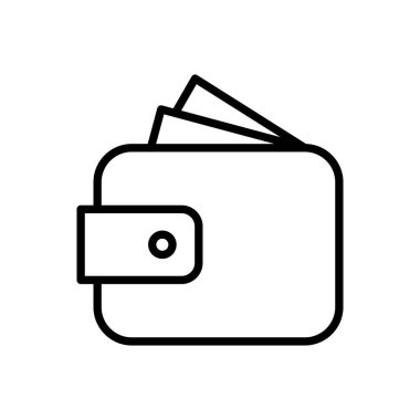 Cüzdan simgesi vektörü. cüzdan vektör simgesi