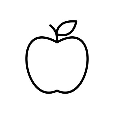 Elma ikonu vektörü. Elma vektör simgesi. Web tasarımınız için elma sembolleri.