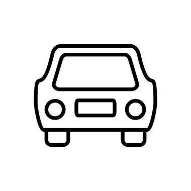 Araba ikonu vektörü. Araba vektör simgesi. küçük sedan