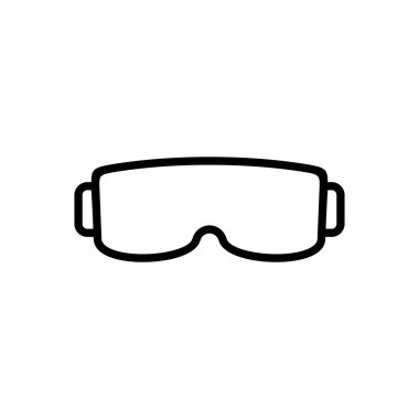 Gözlük simgesi vektörü. Gözlük vektör simgesi