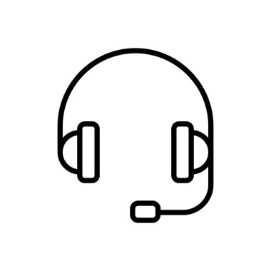 Kulaklık ikonu vektörü. Headvector simgesi simgeleri