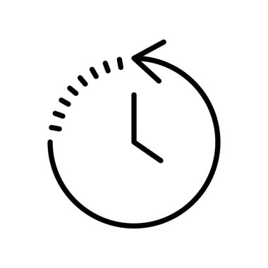 Tarih simgesi vektörü. son olay geçmişi