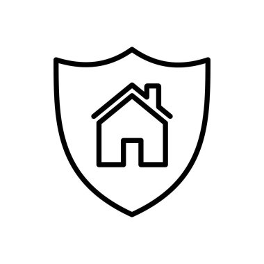 Ev sigortası ikonu vektörü. ev koruma simgesi
