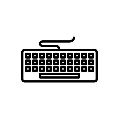 Klavye simgesi vektörü. Klavye vektör sembolü