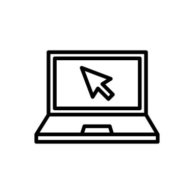 Dizüstü bilgisayar simgesi vektörü. bilgisayar simgesi vektörü