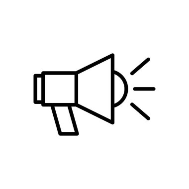 Megafon ikon vektörü. Hoparlör simgesi vektörü.