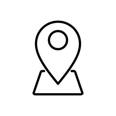 Pin simgesi vektörü. Konum simgesi vektörü. hedef simgesi. harita iğnesi