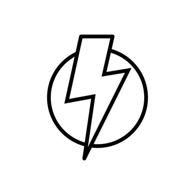 Güç simgesi vektörü. Güç Düğmesi Simgesi. Elektrik gücü.