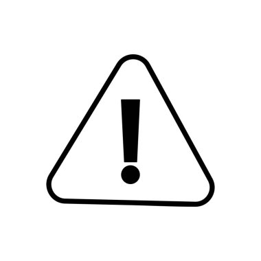 Ünlem tehlike işareti. Dikkat çekme simgesi. Tehlike uyarısı işareti