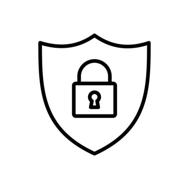 Güvenlik simgesi vektörü. Koruma ikonu. Özel hayat. vpn