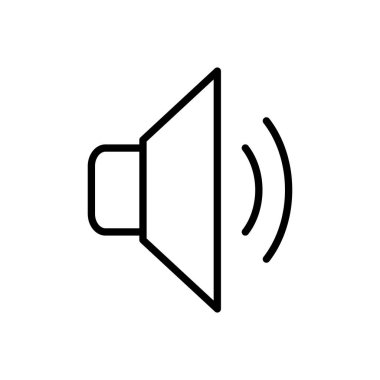 Sözcü simgesi vektörü. Hacim simgesi vektörü. Hoparlör ikon vektörü. ses sembolü