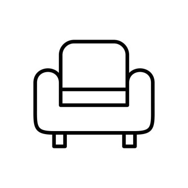 Koltuk simgesi vektörü. kanepe ikonu çizimi