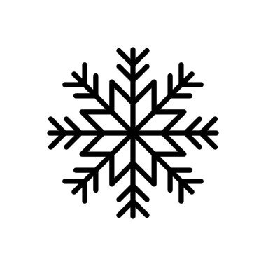 Kar ikonu vektörü. kar Tanesi simgesi vektörü