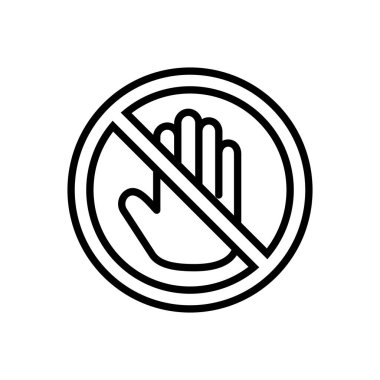 Simge vektörünü durdur. Dur tabelası. el durdurma simgesi vektörü